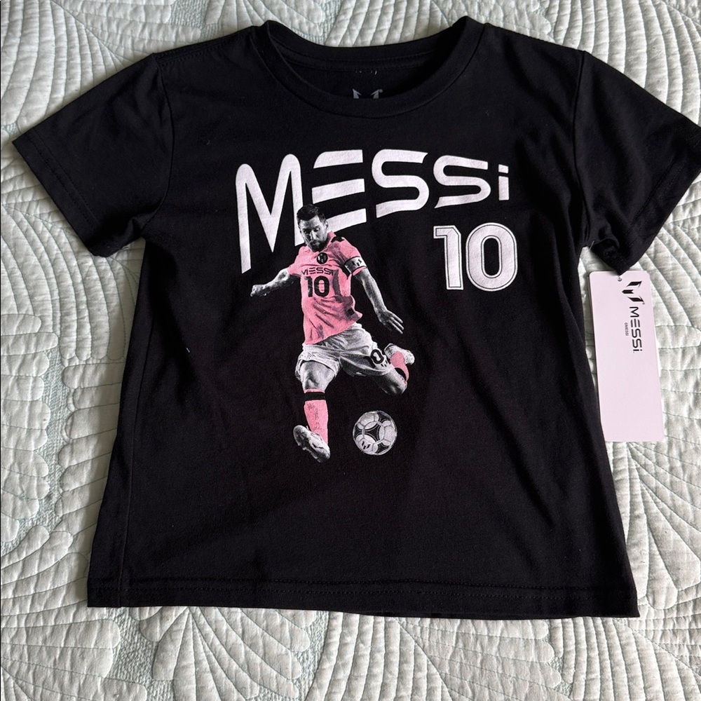 Messi Black Kids T-Shirt 4T NWT